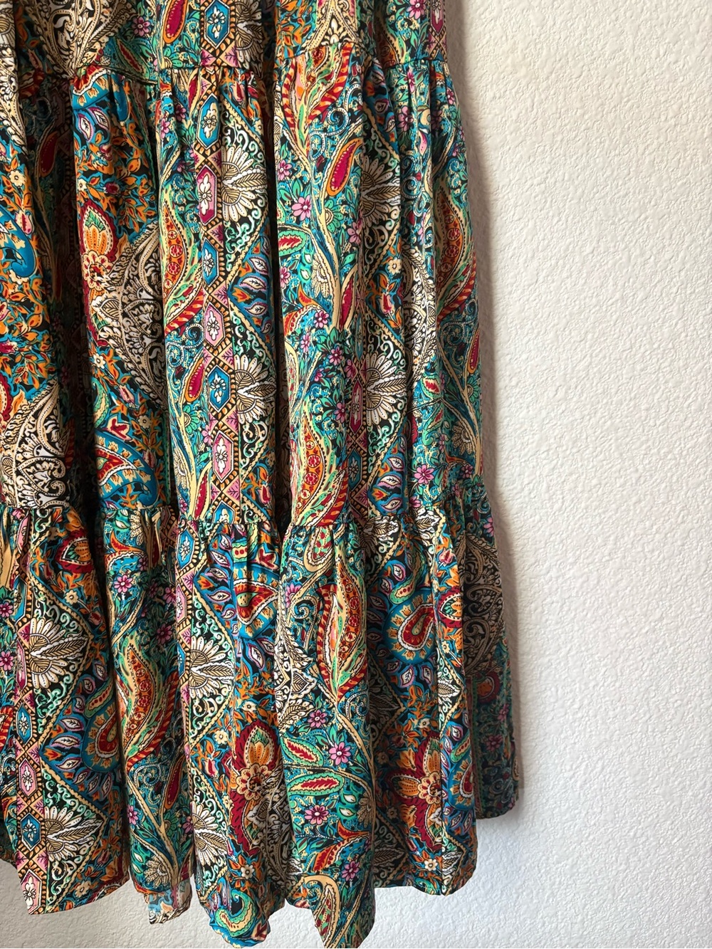 NATURAL LIFE Paisley Tiered Maxi Skirt NWT Size Medium - Picture 3 of 8